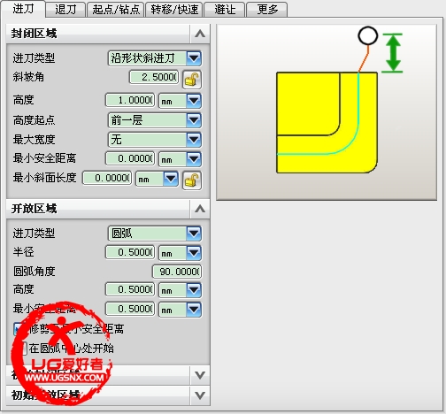 加工时进刀参数