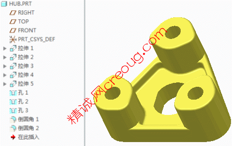 图 1 – 在 Creo Parametric 中查看原始模型