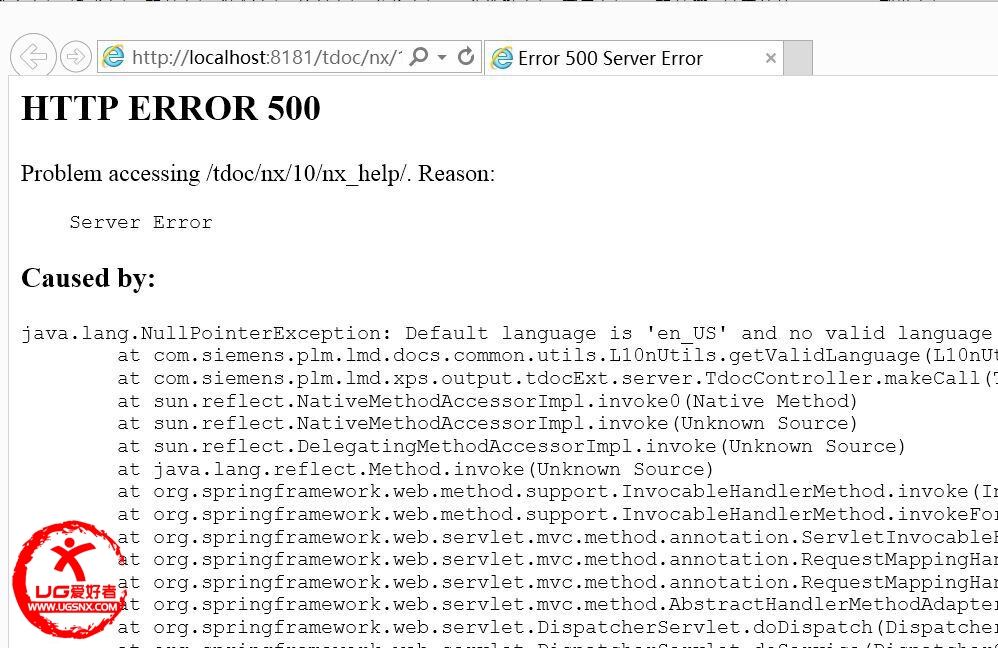 HTTP ERROR 500错误