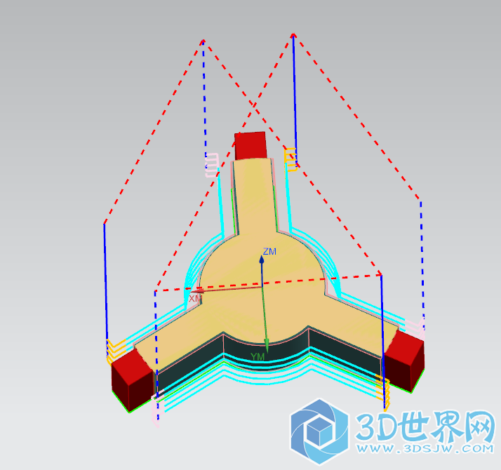 红色为夹头示意