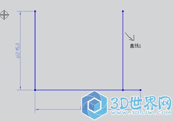 更改后，直线1竟然不跟着尺寸变化移动位置