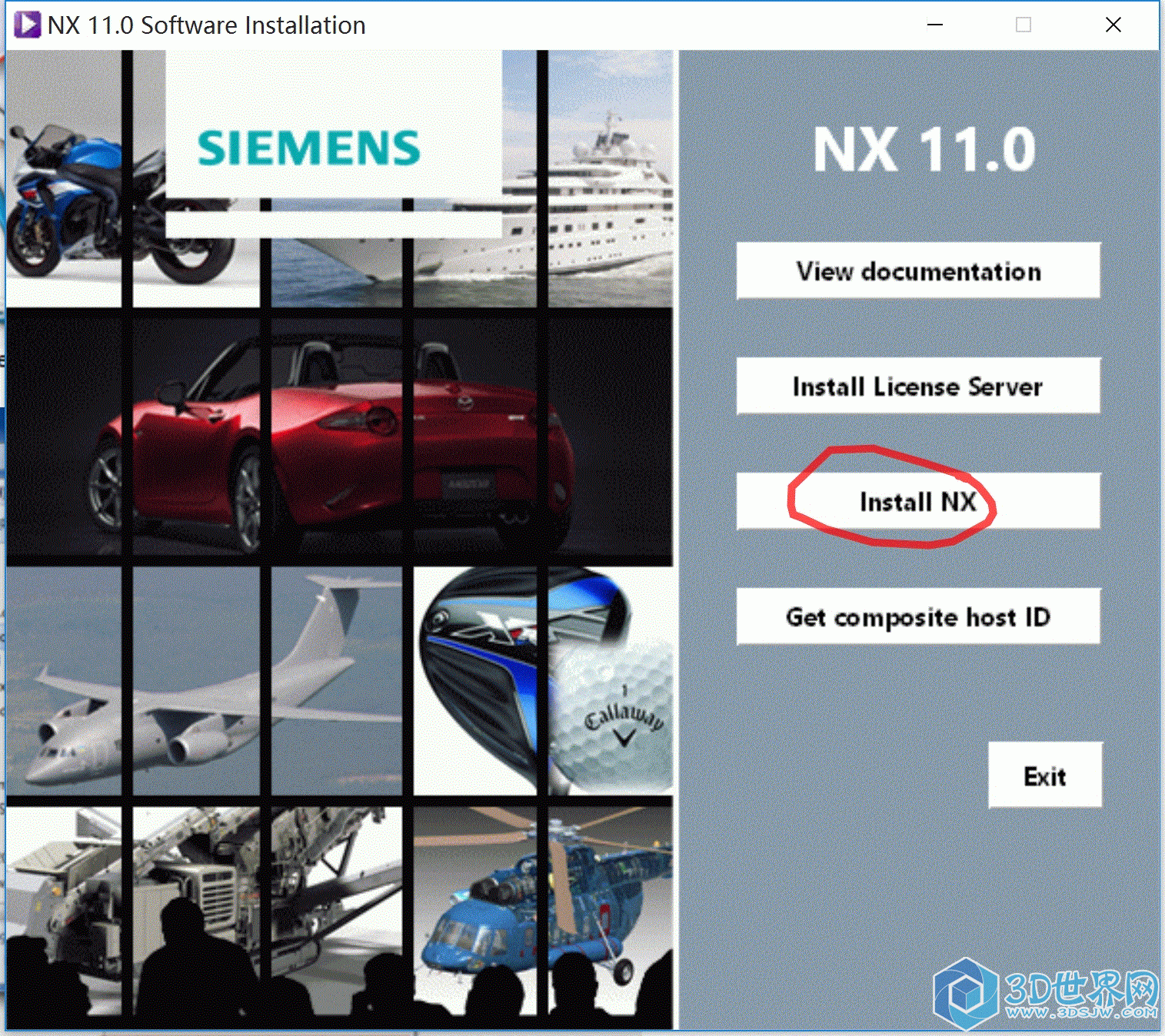 运行NX 11安装程序