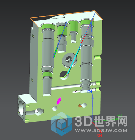 钻截面斜孔