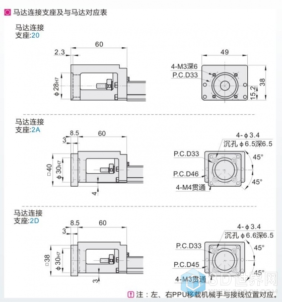 单轴驱动器KY26-802-A-L250马达安装座尺寸标注图.jpg