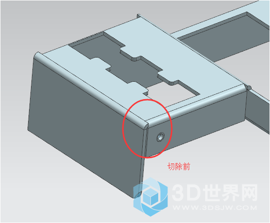 想将这个角切掉