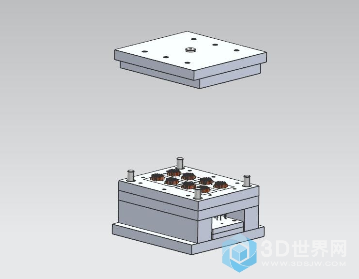 制作的一套模具三维图