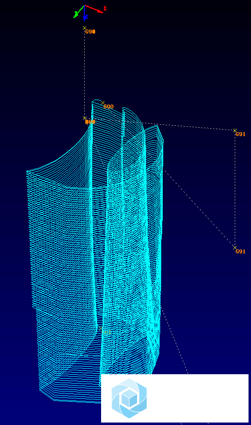 G代码出来的刀轨