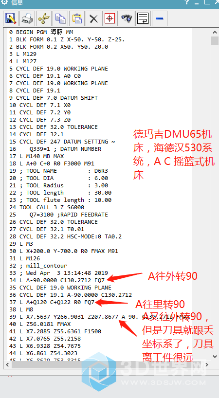 L A+Q120 C+Q122 R0 FQ7仿真到这句是不会A轴动的