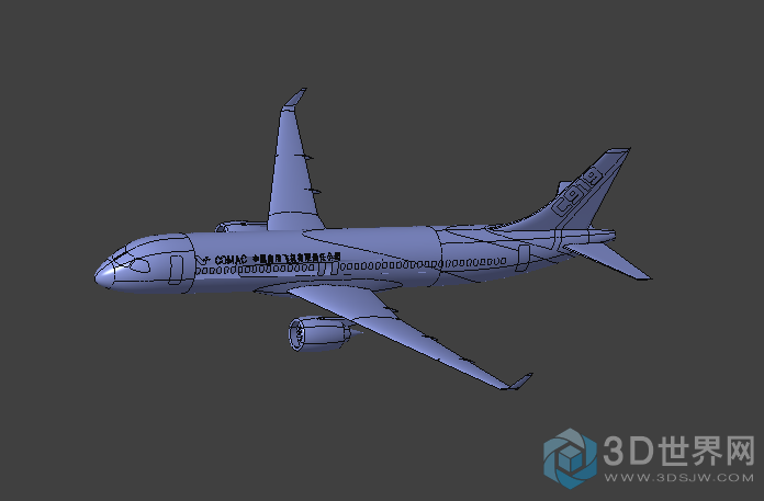 国产飞机C919 3D模型