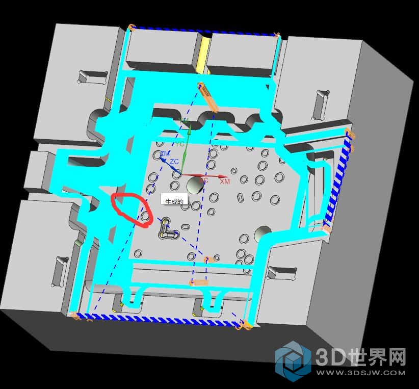 红色标记处