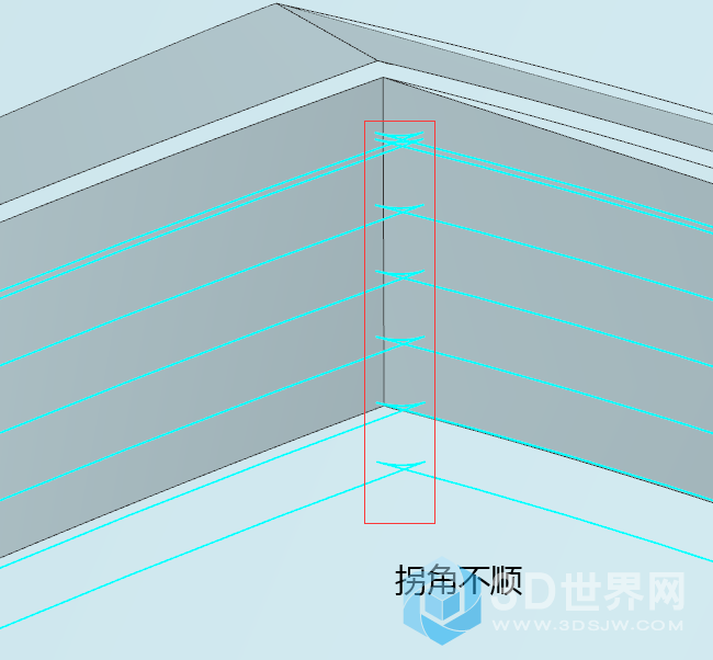 如图所示，拐角处老是多刀路，怎么修改投影矢量都没用