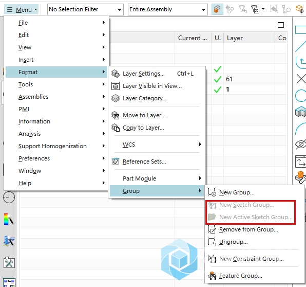 新建草图组命令不激活