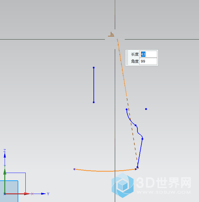 取消约束后的草绘