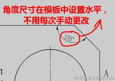 角度尺寸水平放置