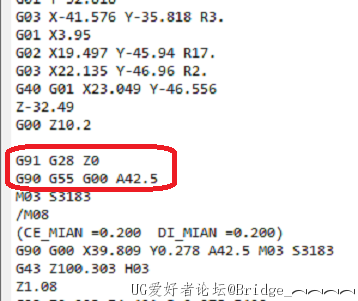 第二次不同坐标，输出G28