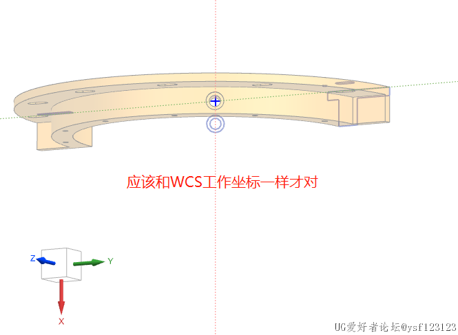 草图坐标应该是这样的，和WCS重合