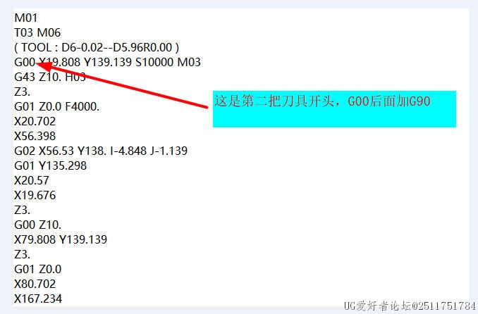 要加G90的地方