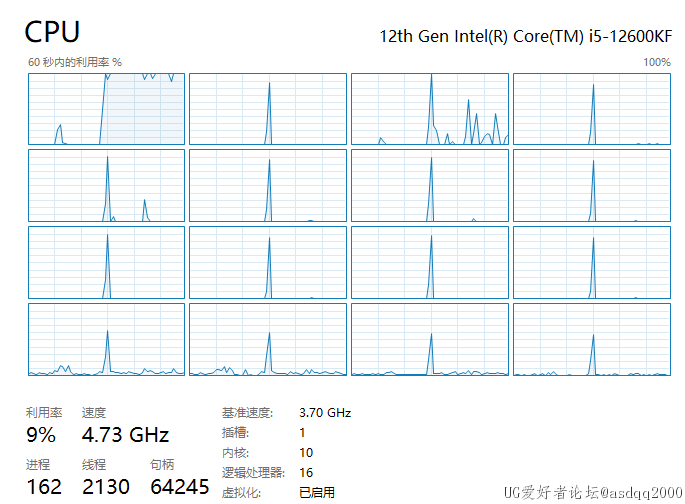 计算刀路时的CPU