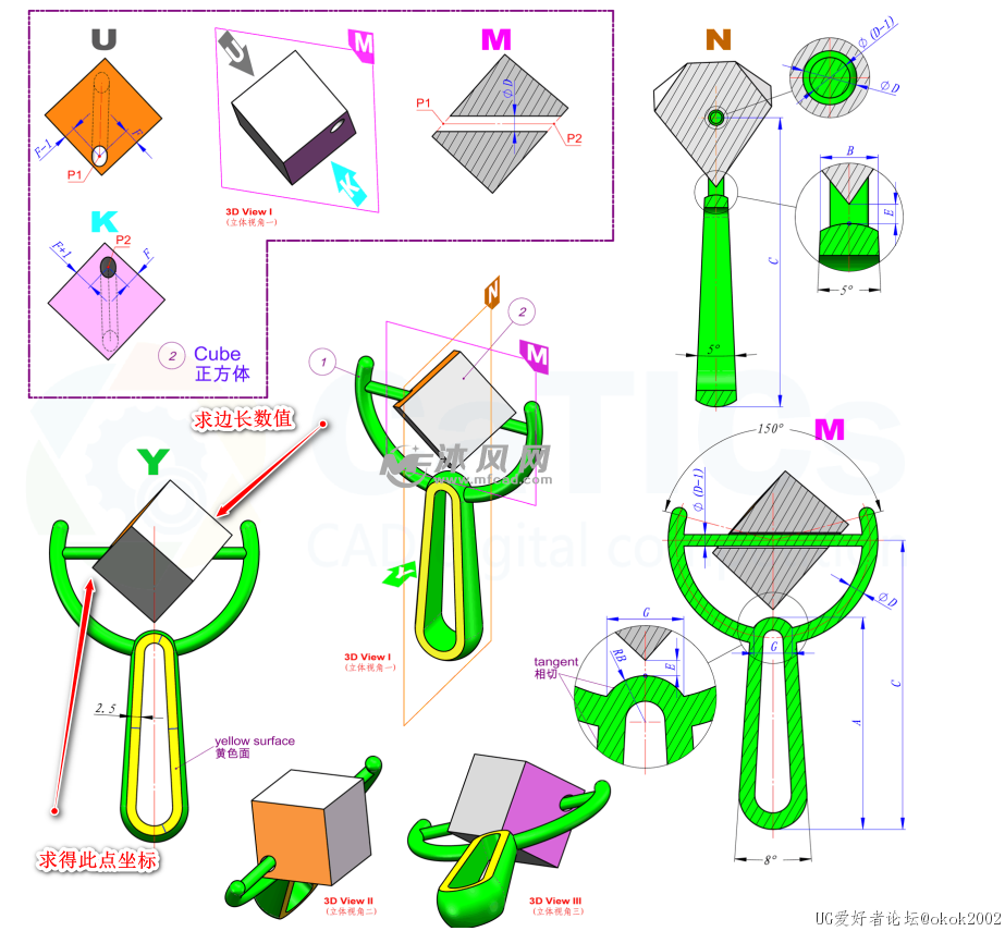 利用MATLAB算出关键点数值，输入NXUG表达式，可方便的实现全参数建模