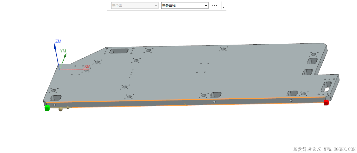 选一条线刀路就会跑到下面去