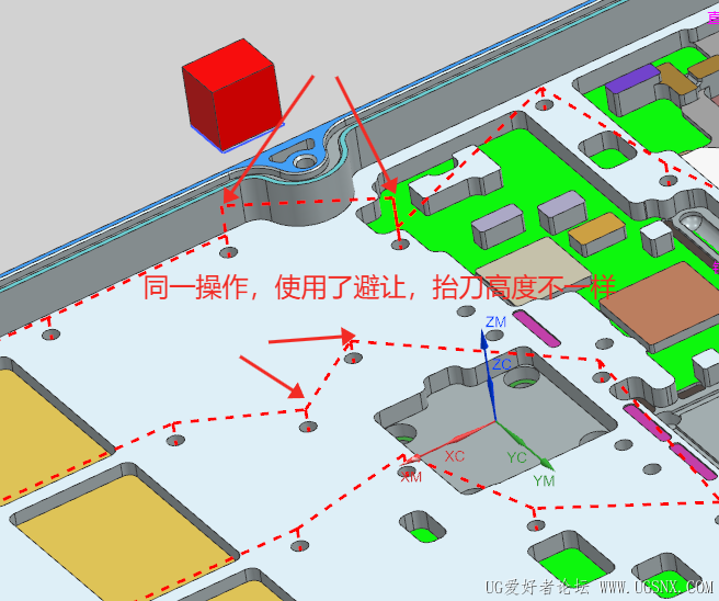 使用了避让，抬刀高度不一样