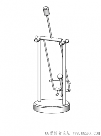 分享一个SolidWorks桌面秋千摆件模型