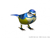 分享一只SolidWorks绘制的大山雀模型