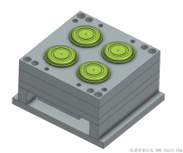 分享一套塑料杯盖注塑模具