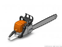 分享一个SolidWorks完整参数电锯模型