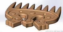 分享一把SolidWorks绘制的梳子