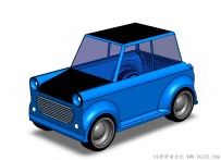分享一个SolidWorks绘制的英国利兰mini1000汽车玩具模型