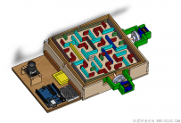 分享一个SolidWorks制作的电机驱动迷宫模型