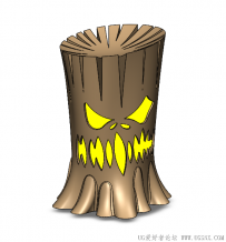 分享一个SolidWorks绘制的万圣节树木装饰品