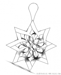 分享一个SolidWorks绘制的雪花吊坠