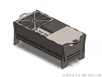 分享一个SolidWorks绘制的便携式烧烤架