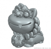 分享一个Q版石狮