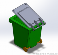 分享一个SolidWorks绘制的垃圾桶模型