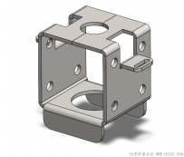 分享一个SolidWorks绘制的钣金小零件