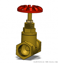分享一个SolidWorks绘制的水管阀门