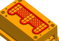 分享一套塑料架子注塑模具