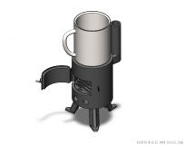 分享一个SolidWorks绘制的迷你烤炉