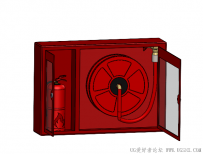 分享一个SolidWorks绘制的消防柜模型