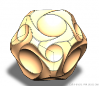 分享一个SolidWorks绘制的截角立方体