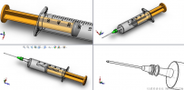 分享一个SolidWorks注射器