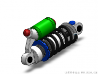 分享一个SolidWorks绘制的减震器组件