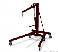 分享一个SolidWorks绘制的可折叠式车间起重机
