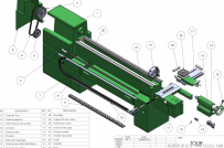 分享一个SolidWorks绘制的车床模型 很细节