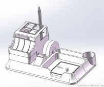 分享SolidWorks制作的多功能办公桌收纳盒
