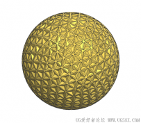 分享NX绘制的球面覆盖三角凹槽