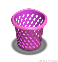 分享一个SolidWorks绘制的塑料垃圾桶